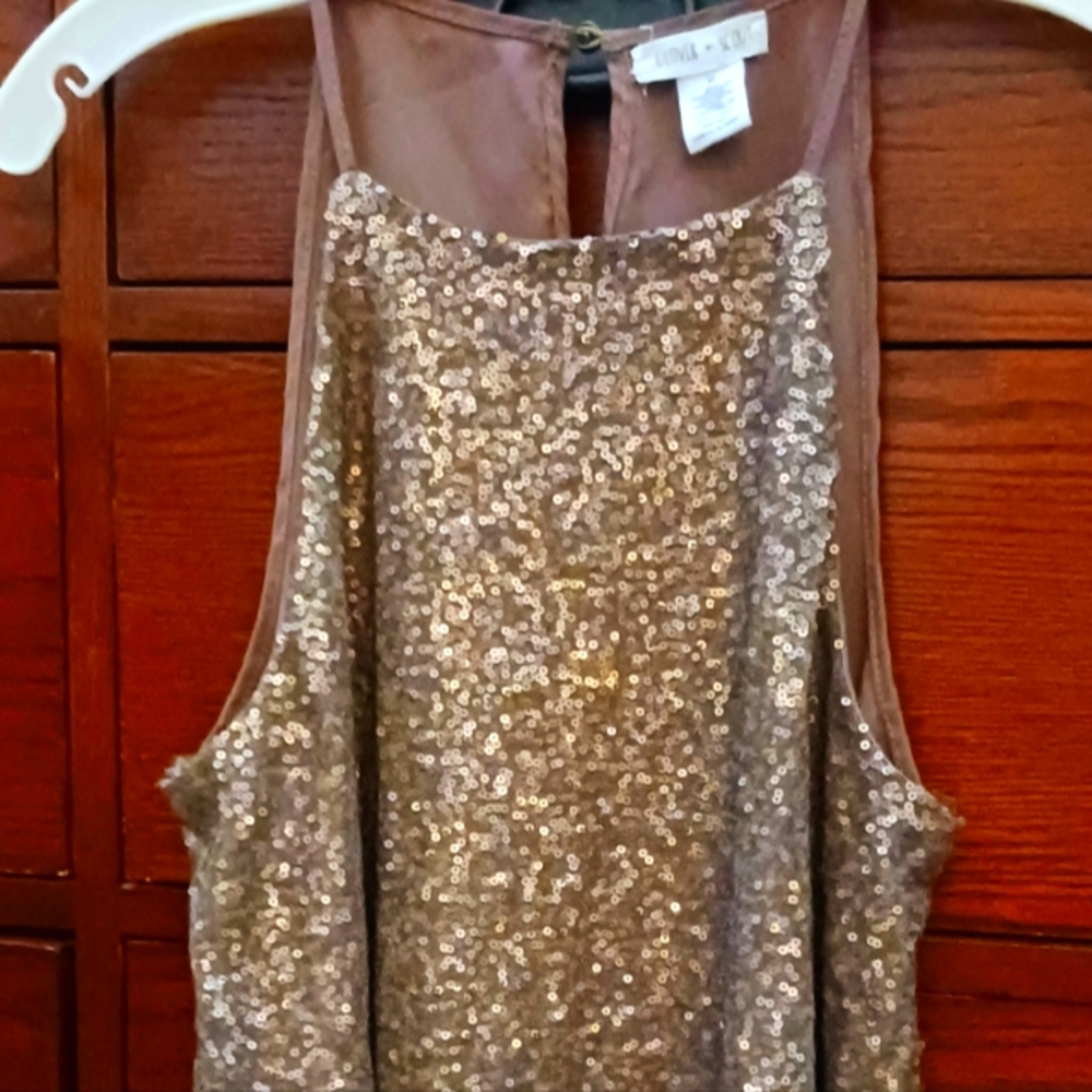 Sequin sleeveless top